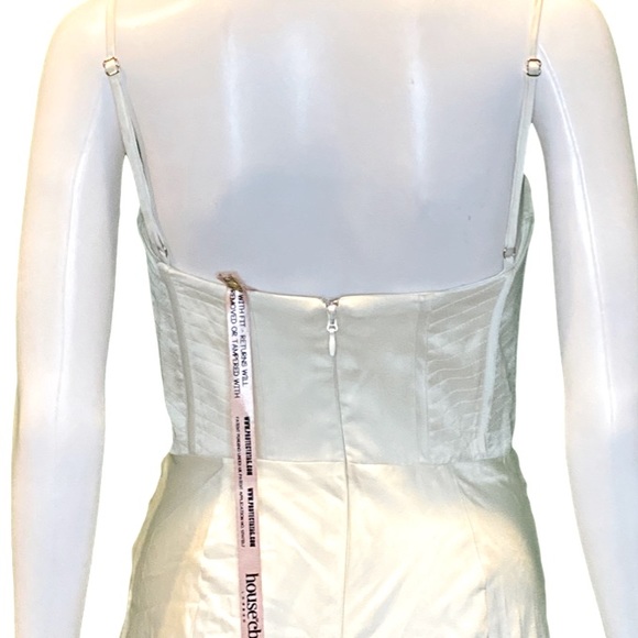 NWT House of CB Ivory Charmaine Corset Satin Maxi Dress - Sz S-Plus Cup - Picture 6 of 9